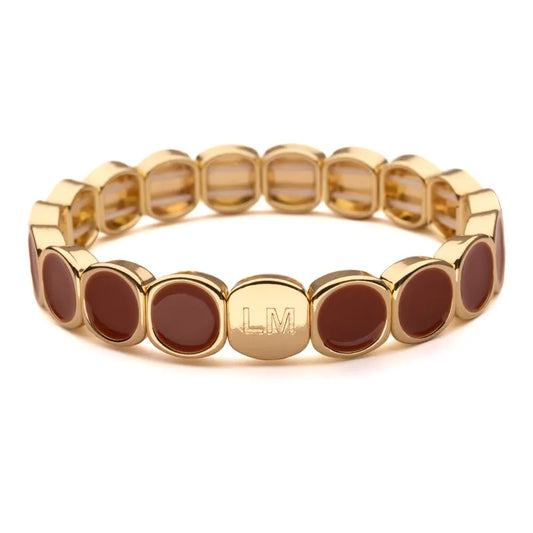LizzyMae Armband Emaille - Gold/Braun - Lot83