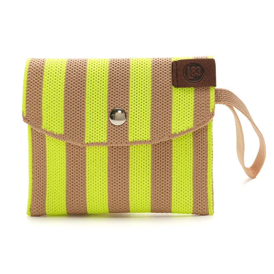 Gewebte Geldbörse Julia Beige/Neongelb - LOT83