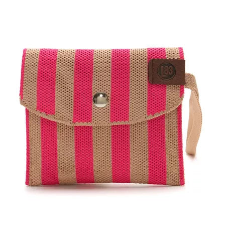 Gewebte Geldbörse Julia Pink/Beige - LOT83
