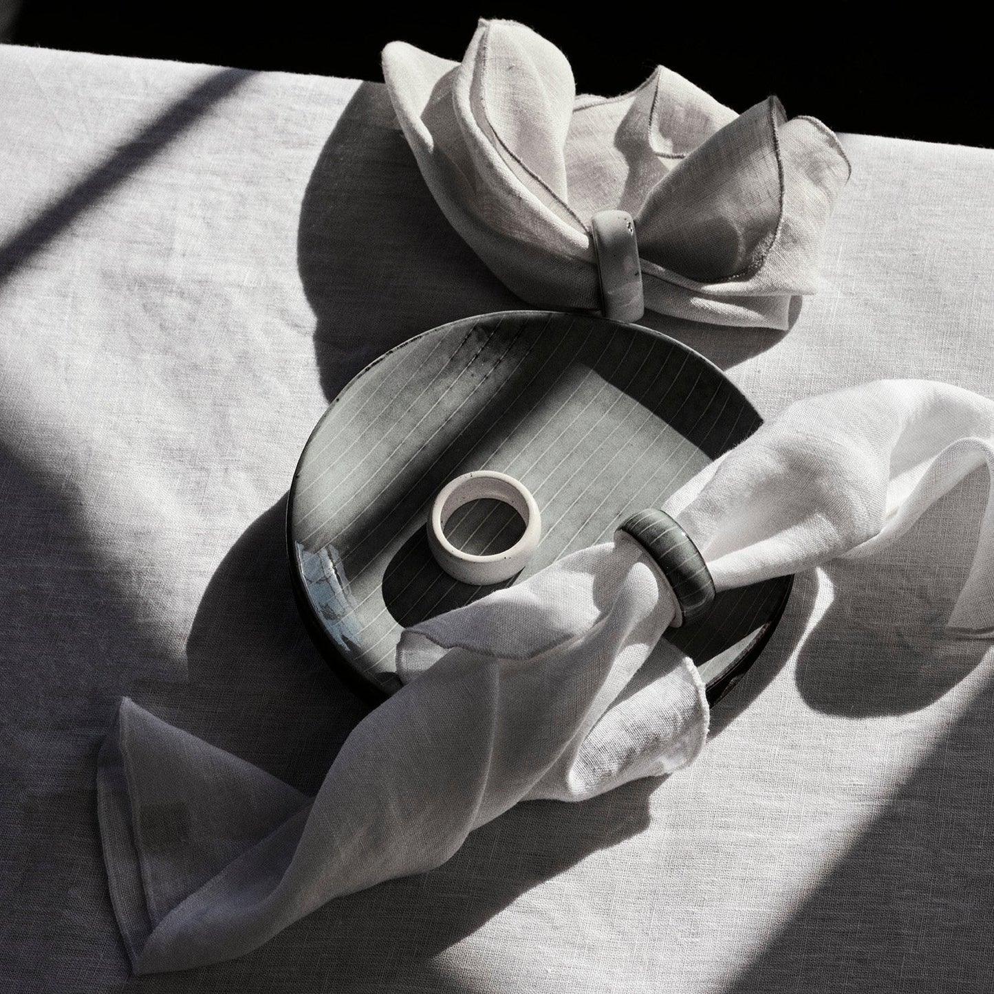 Gracie Serviette Pure White - Broste Copenhagen