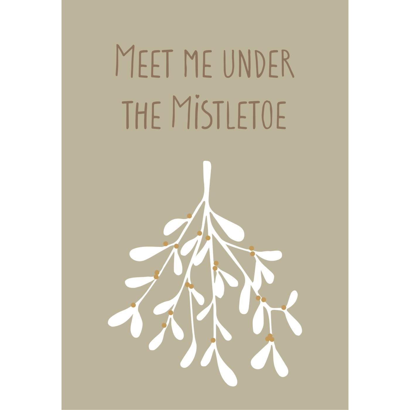 Metallschild "Meet me under the Mistletoe" - Ib Laursen