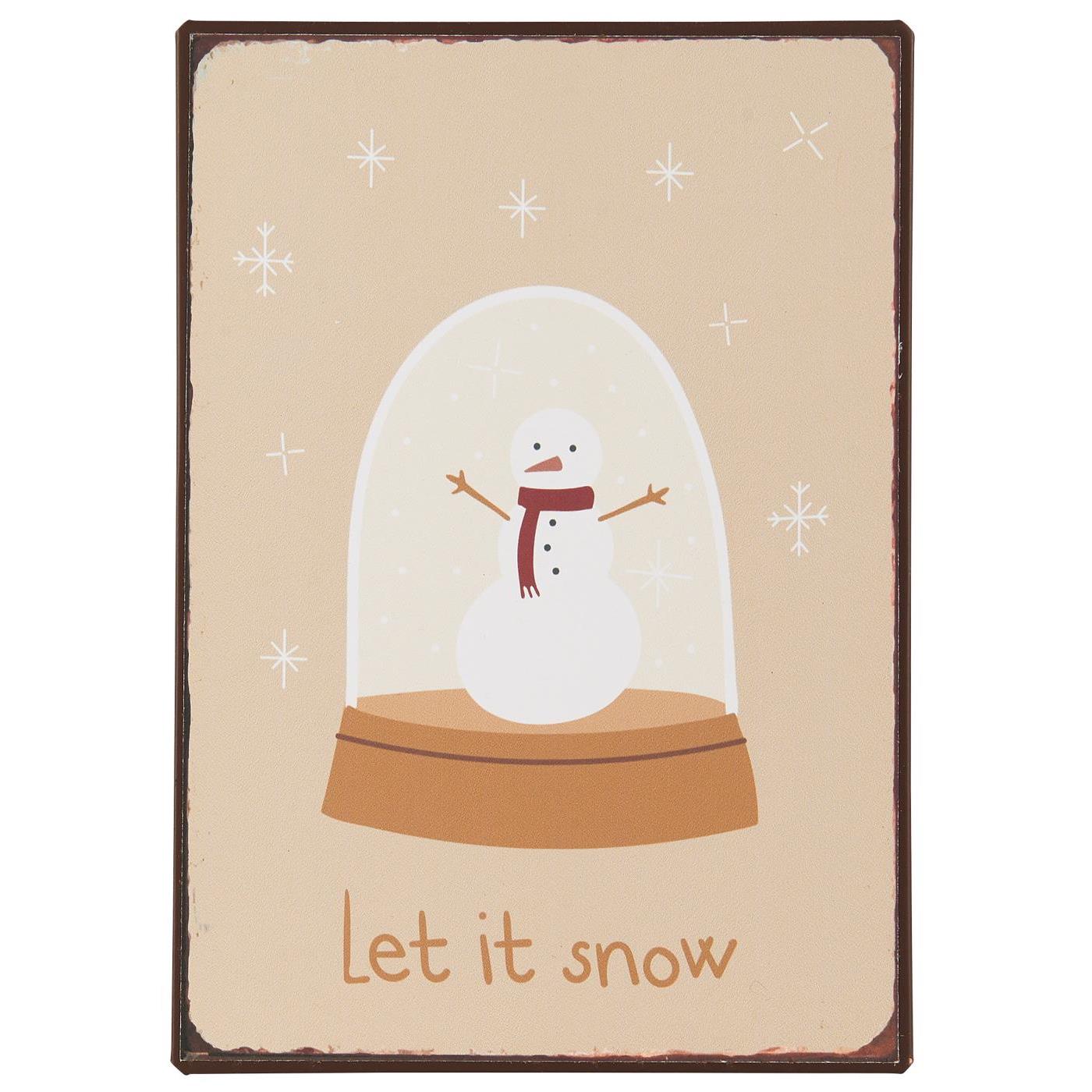 Metallschild "Let it snow" - Ib Laursen