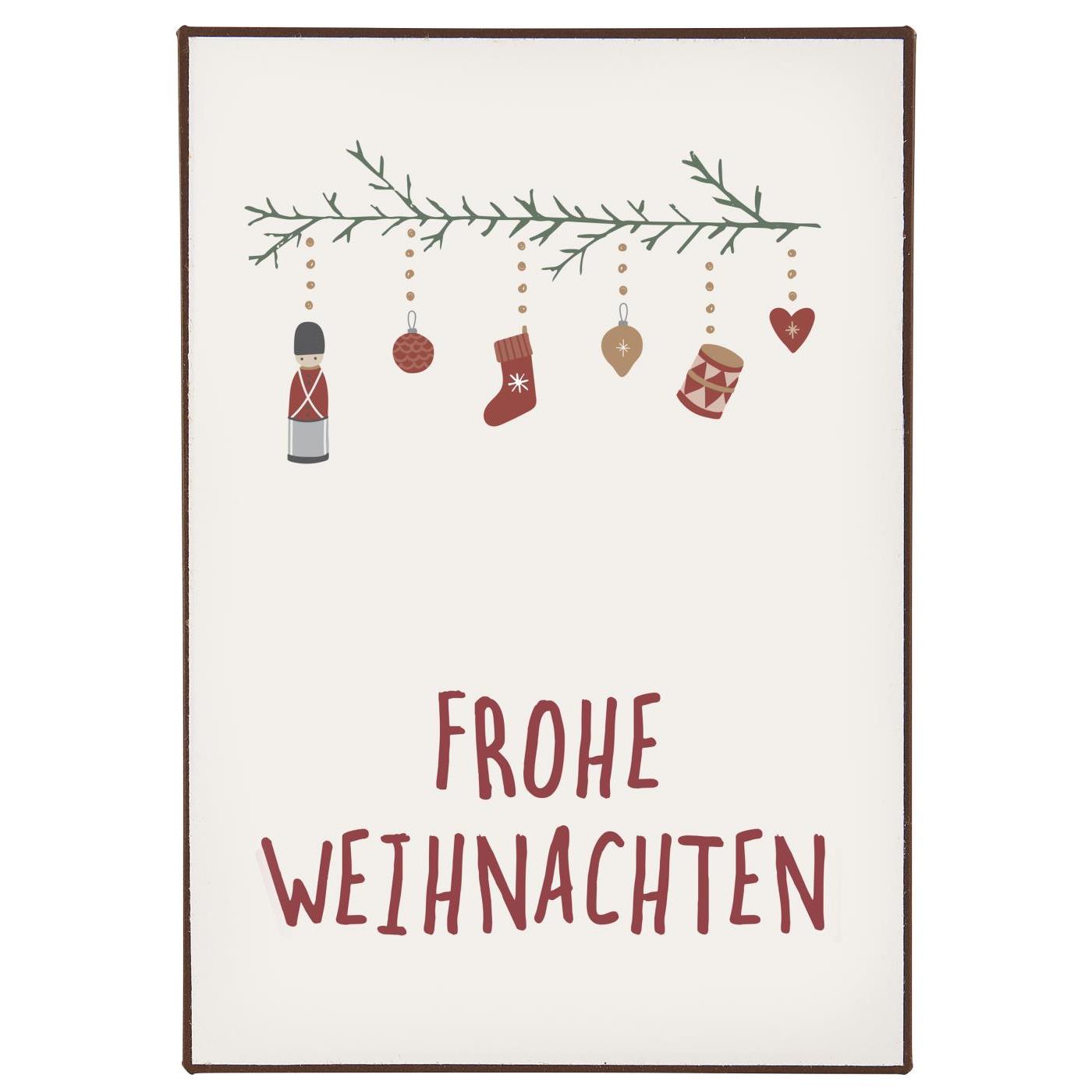 Metallschild "Frohe Weihnachten" - Ib Laursen