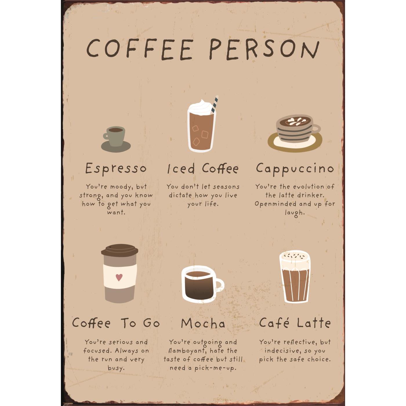 Metallschild "Coffee Person" - Ib Laursen