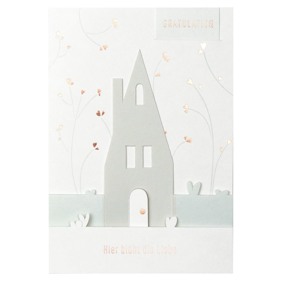 Kartenhaus Gratulation "Hier blüht die Liebe" - Räder