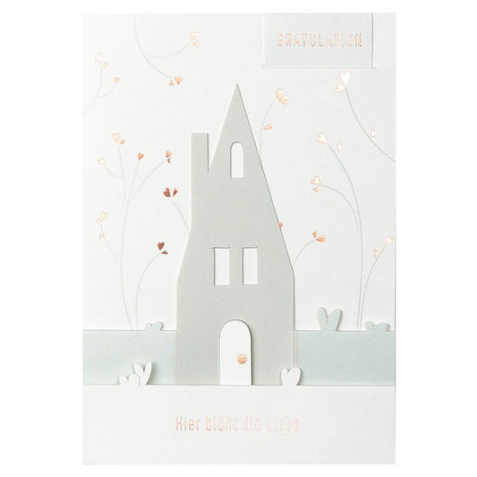 Kartenhaus Gratulation "Hier blüht die Liebe" - Räder