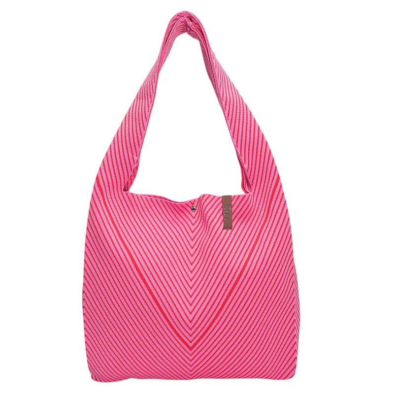 Shopper Lois - Rot/Rosa Fischgräten - LOT83