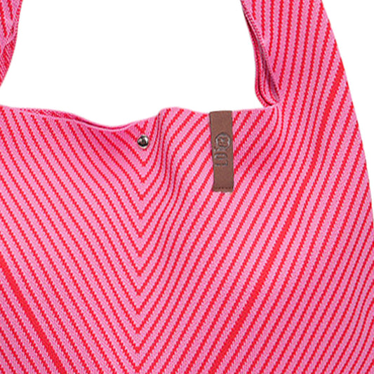 Shopper Lois - Rot/Rosa Fischgräten - LOT83