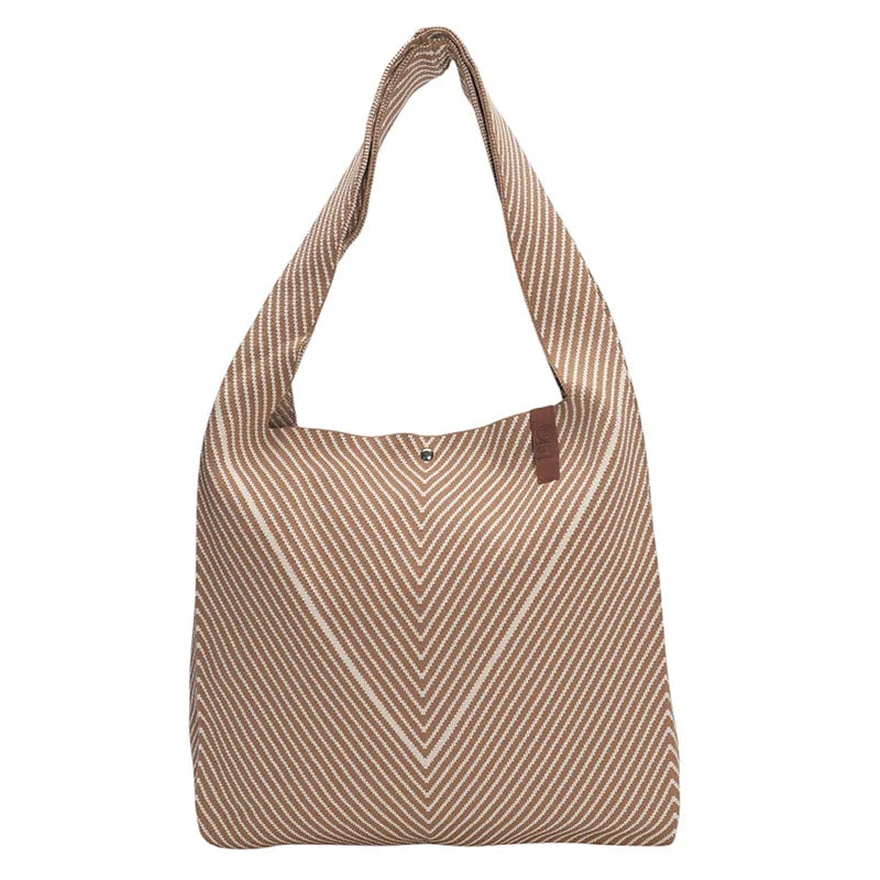 Shopper Lois - Beige/Braun Fischgräten - LOT83