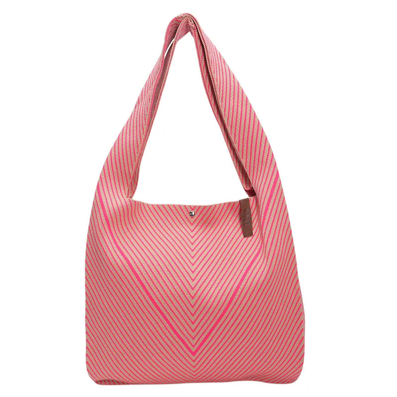 Shopper Lois - Pink/Beige Fischgräten - LOT83