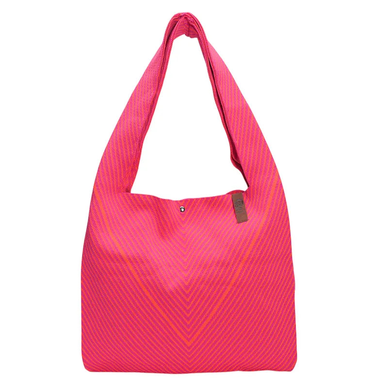 Shopper Lois - Pink/Orange Fischgräten - LOT83