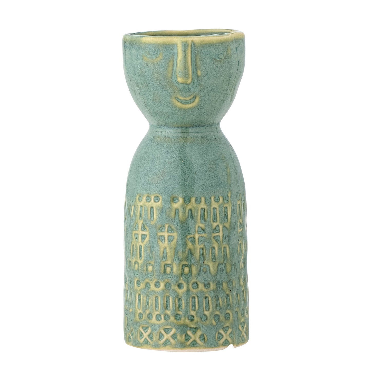 Embla Vase Grün Steingut - Bloomingville