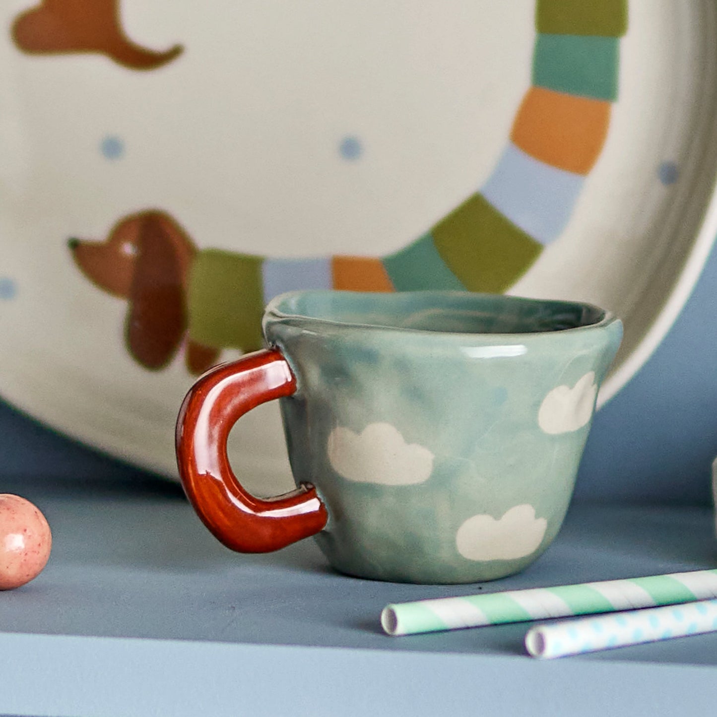 Nini Tasse blau mit Wolken - Bloomingville
