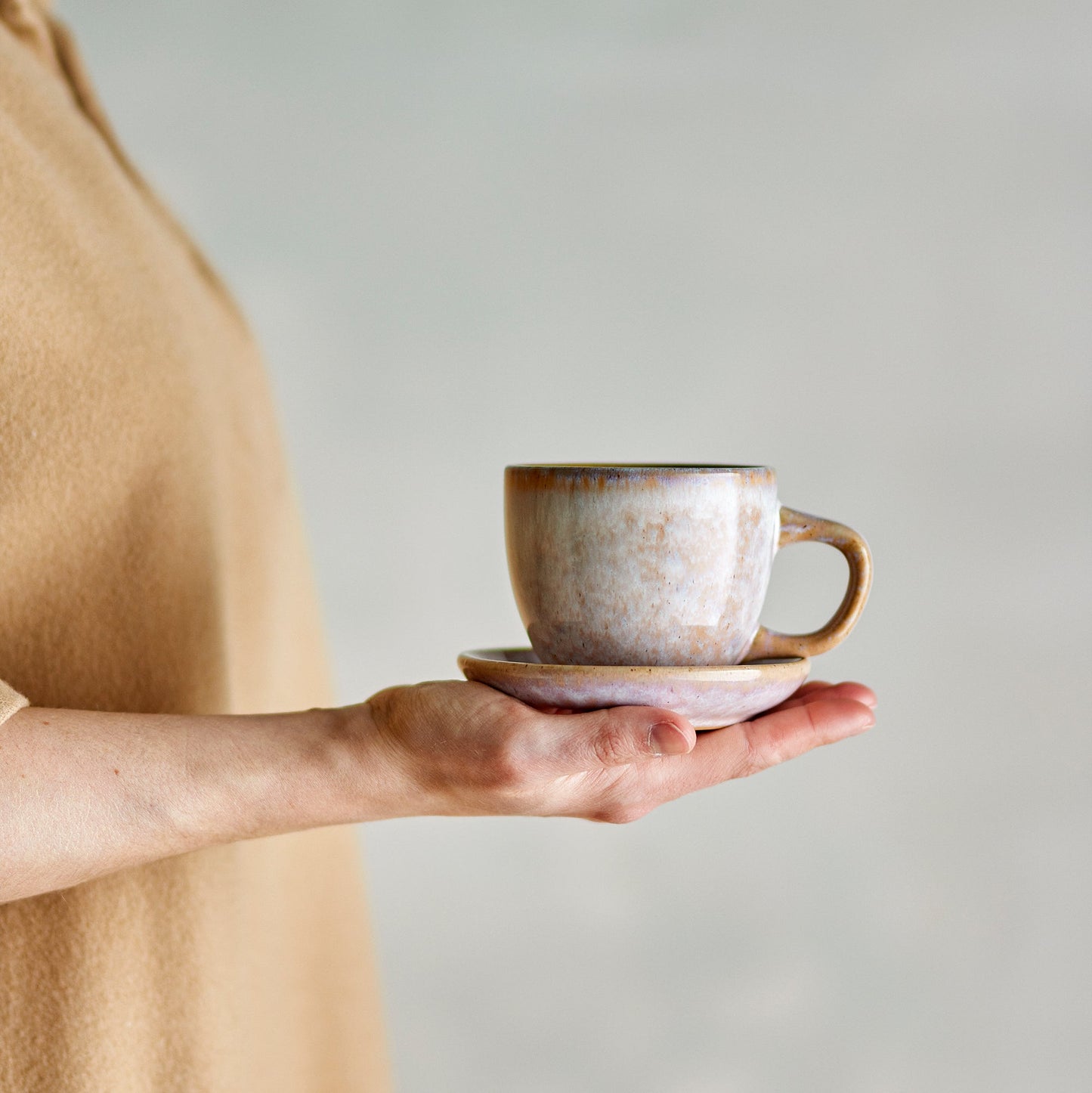 Brenta Tasse mit Untertasse rosé - Bloomingville