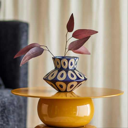 Bashir Vase Blau klein - Bloomingville