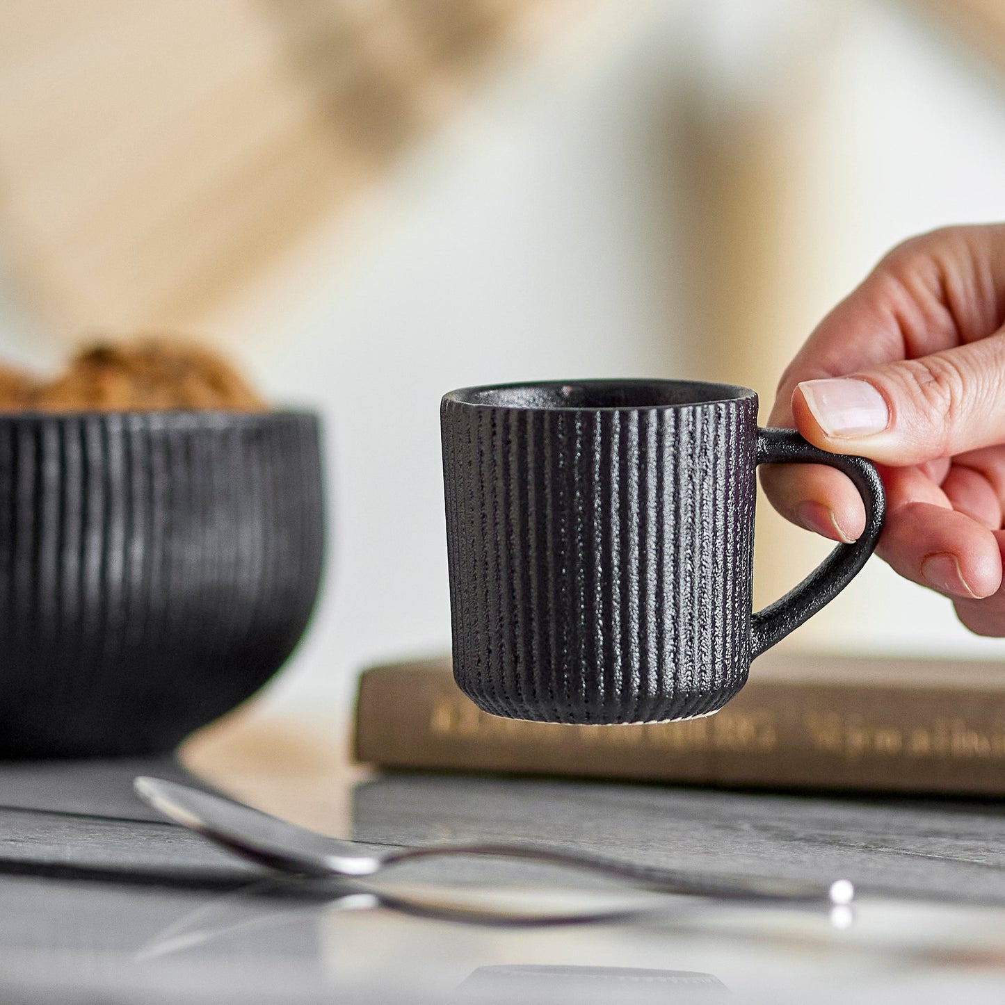 Neri Espressotasse schwarz 2 Stk - Bloomingville