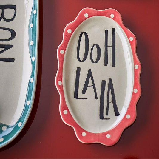 Soline Servierplatte "ooh la la" bunt  - Bloomingville