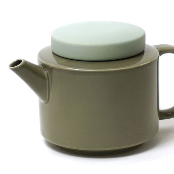 Teekanne L 950 ml glänzend mit mattem celadon Deckel - Kinta