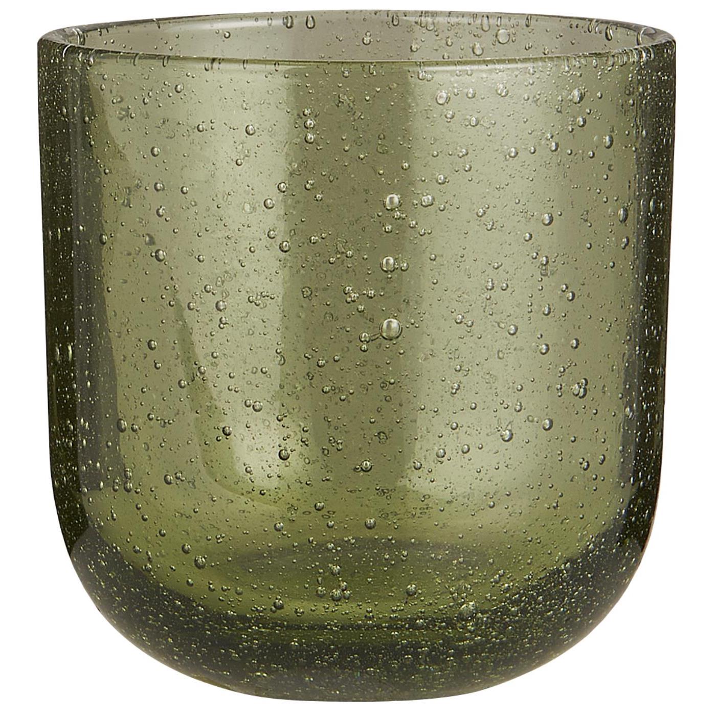 Trinkglas Vercelli grün mit Bläschen - Ib Laursen