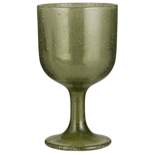 Weinglas Vercelli grün mit Bläschen 2 Stk - Ib Laursen