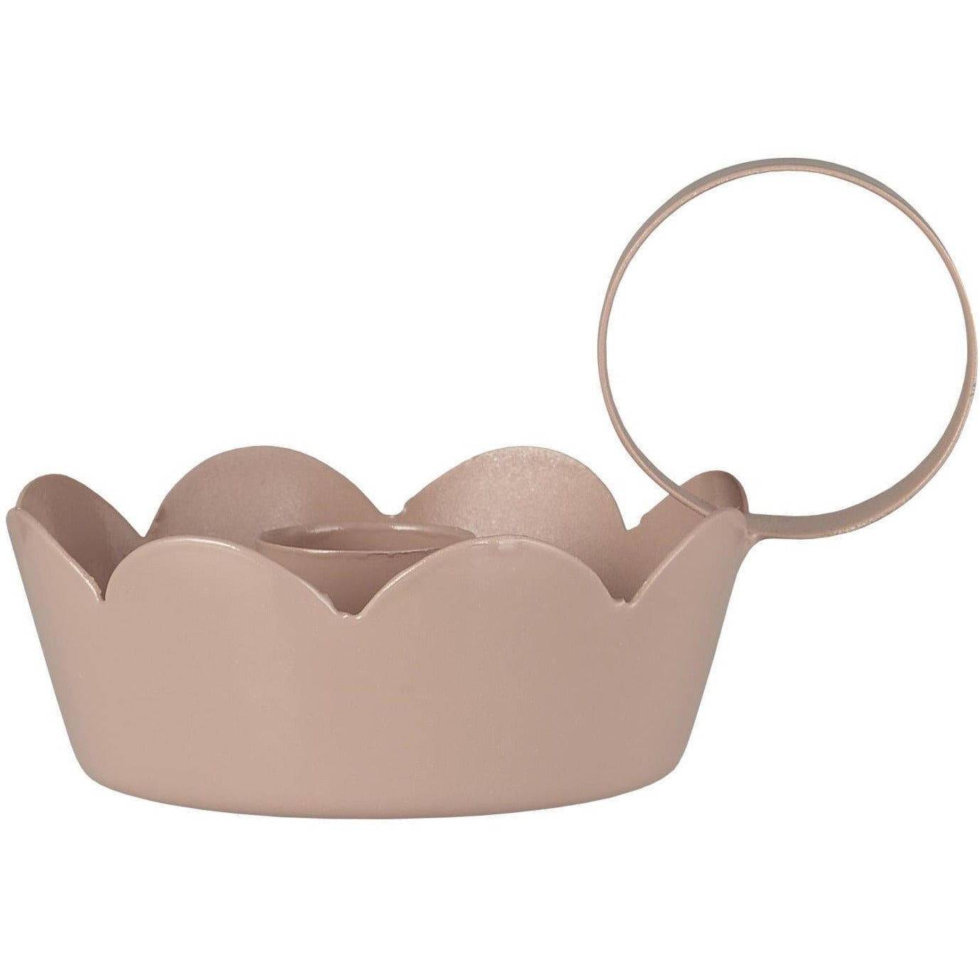 Kerzenhalter für Stabkerze mit Henkel gewellte Kante malva - Ib Laursen