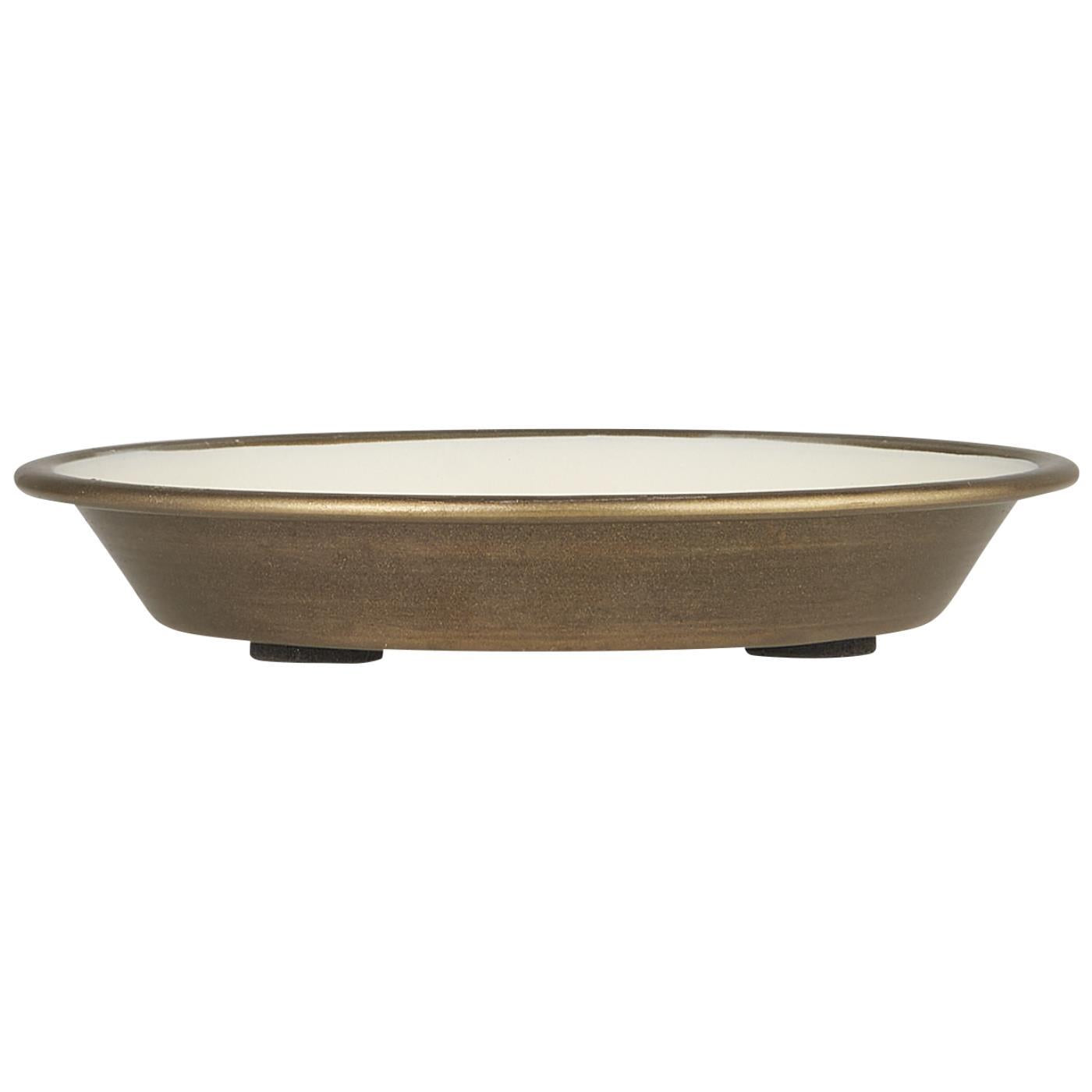 Tablett rund butter cream innen schräge Kante - Ib Laursen