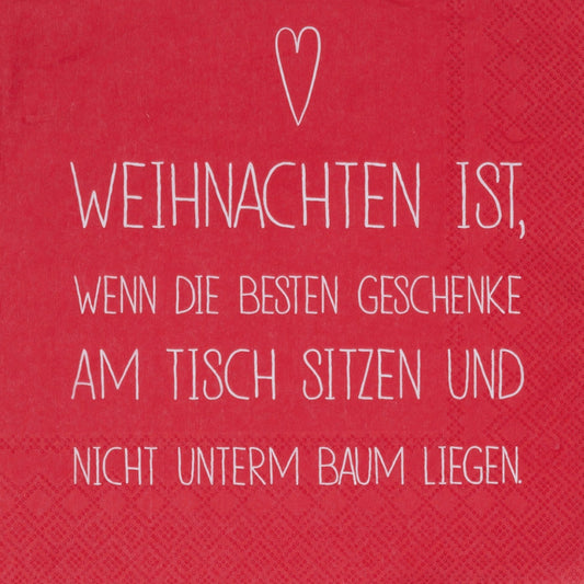 Servietten "Weihnachten ist" - Räder