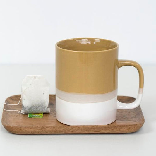 Tasse mustard-white 2 Stück - von Kinta