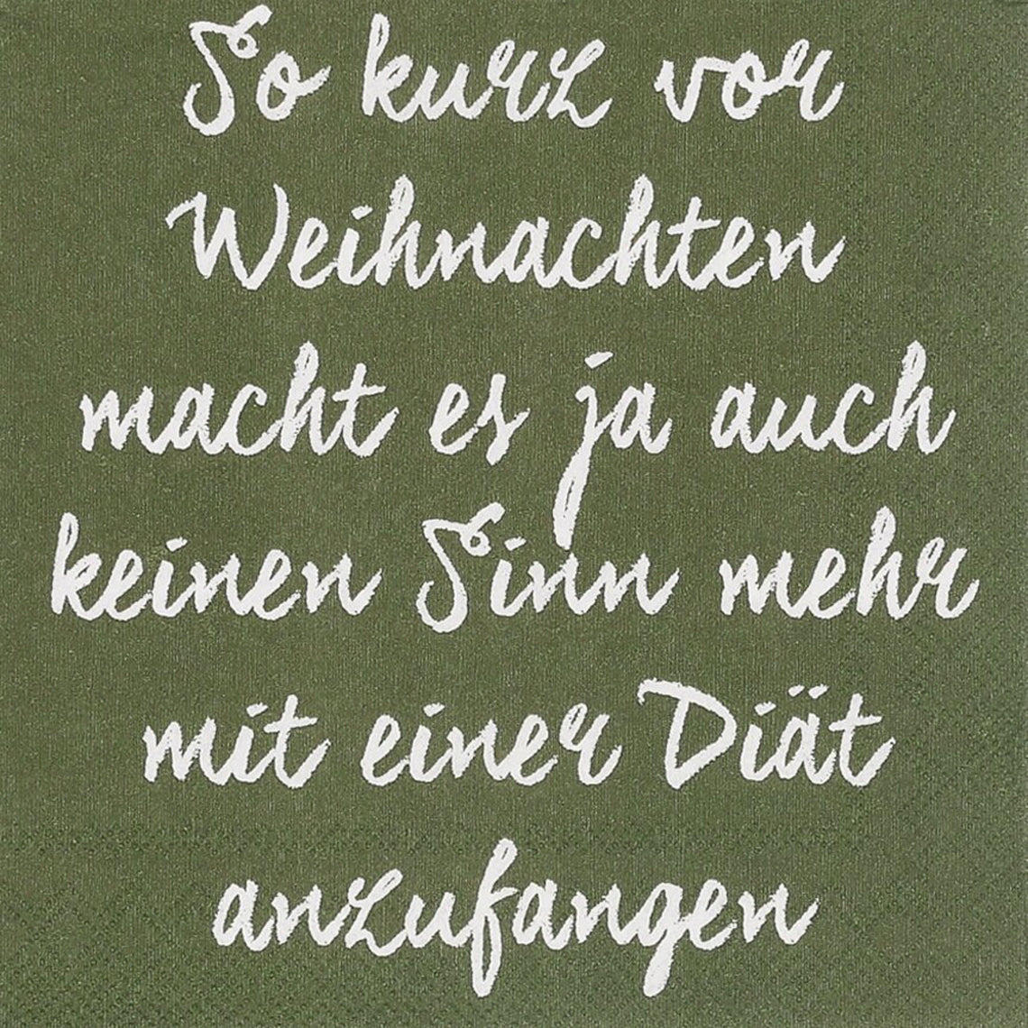 Cocktailservietten "So kurz vor Weihnachten" - Räder