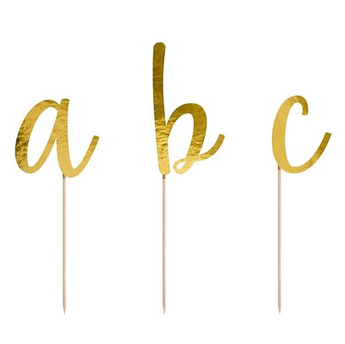 Cake Topper Alphabet gold