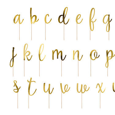 Cake Topper Alphabet gold