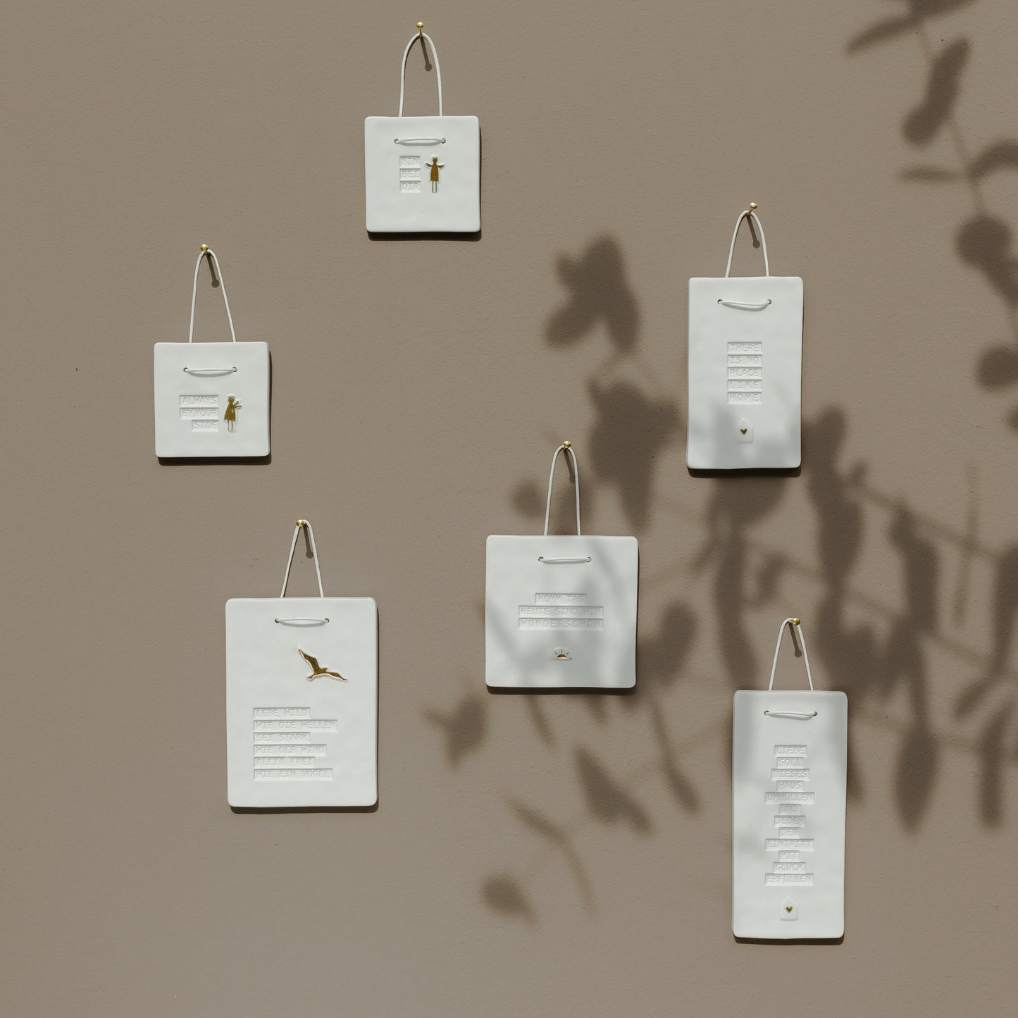 Poesiefliese "Liebe soll dieses Haus umhüllen" - Räder