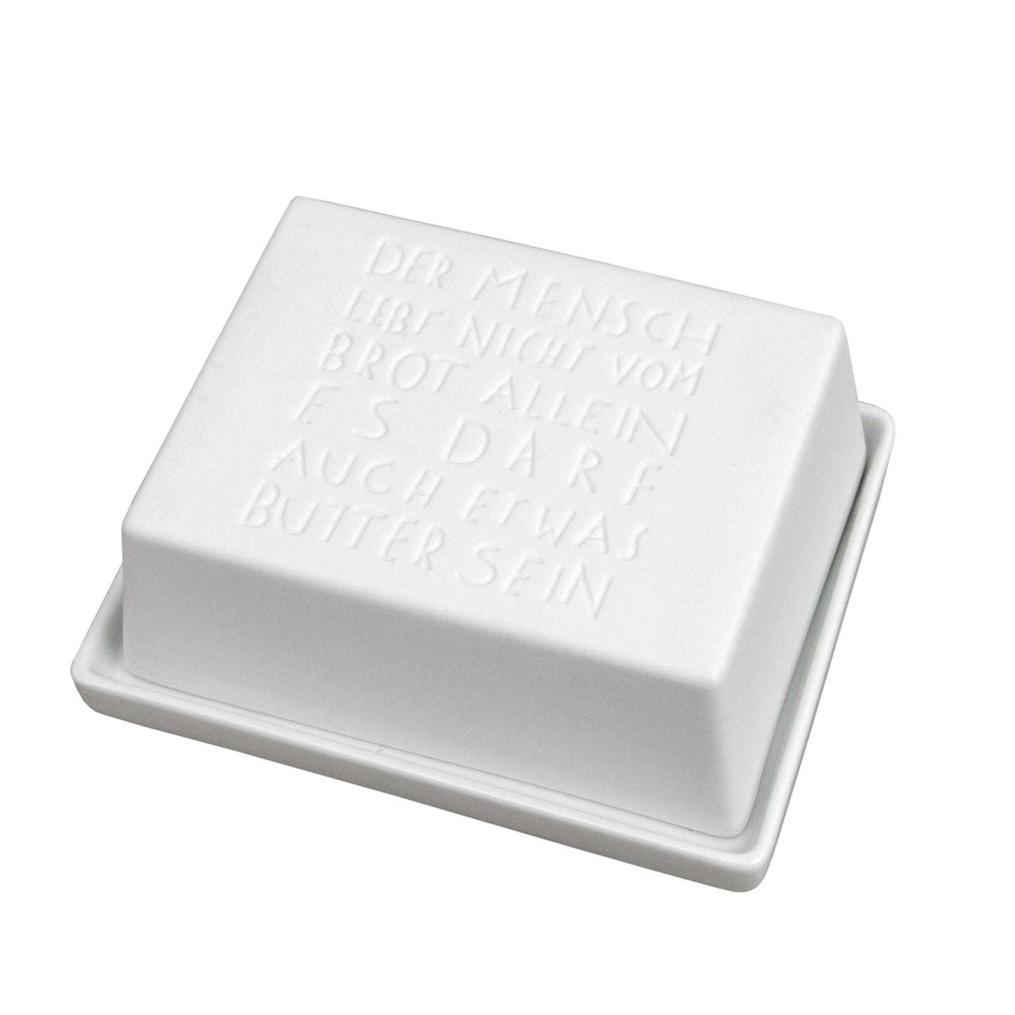 Butterdose groß "Der Mensch lebt nicht..." - Räder