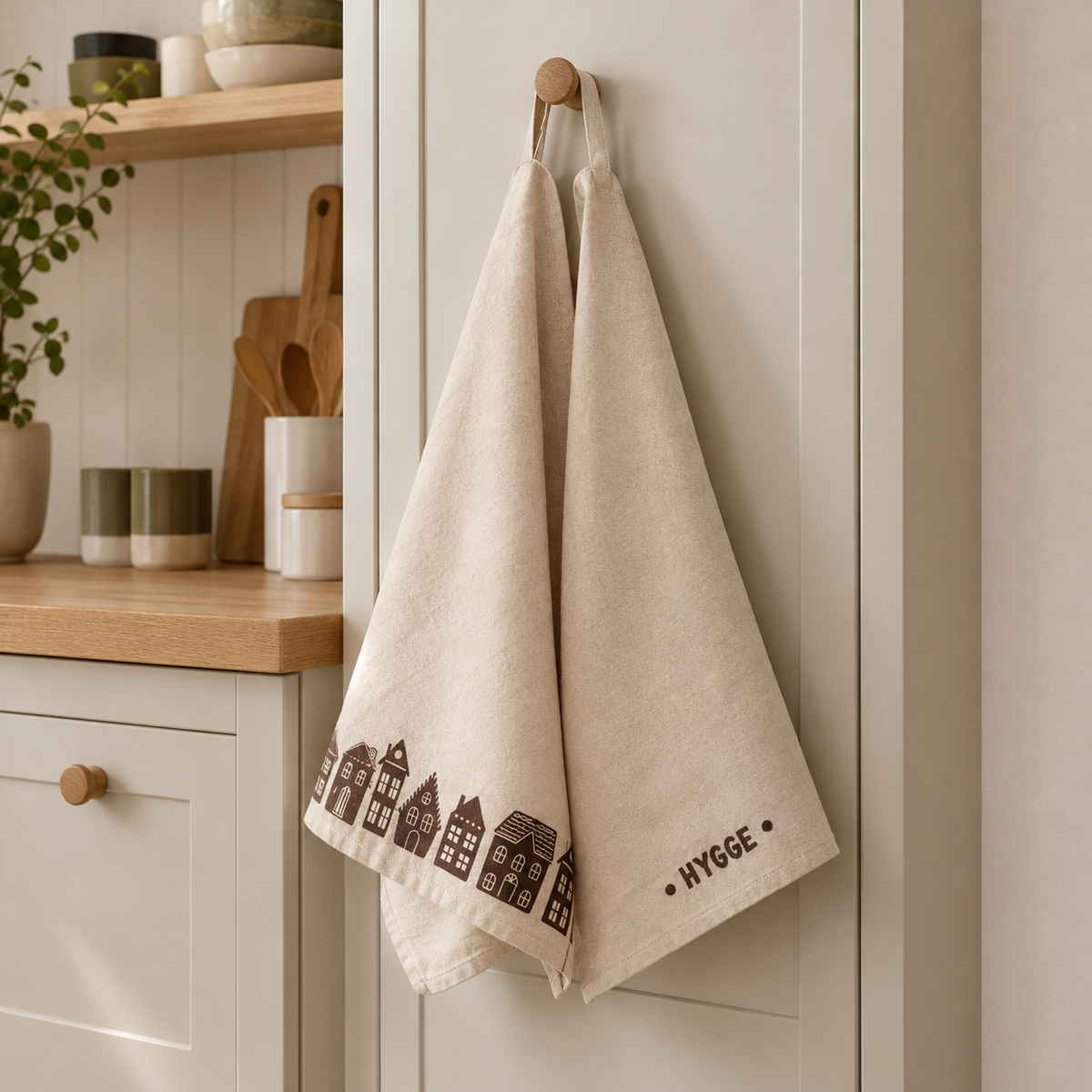 Geschirrtuch Set "Hygge" und "Braune Häuser" - Ib Laursen