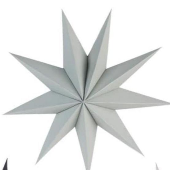 Papierstern grau klein