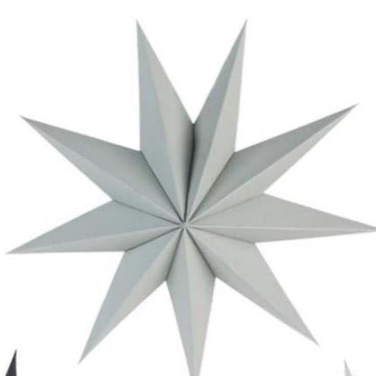 Papierstern grau klein