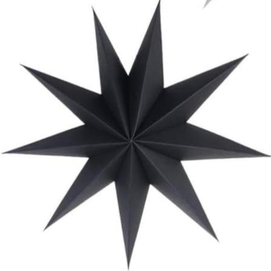 Papierstern schwarz klein
