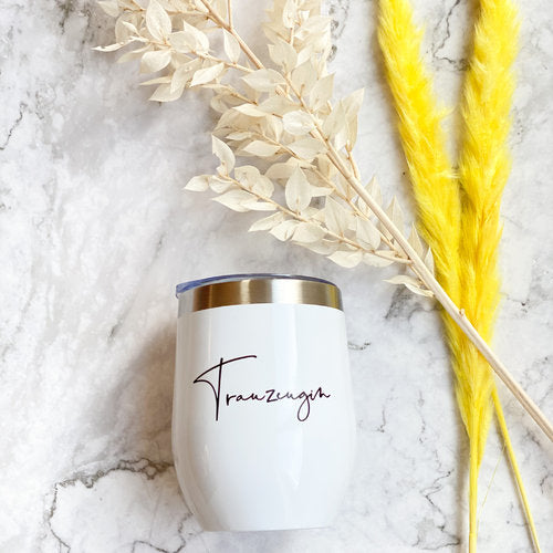 Weinbecher mit Aufschrift "Trauzeugin"