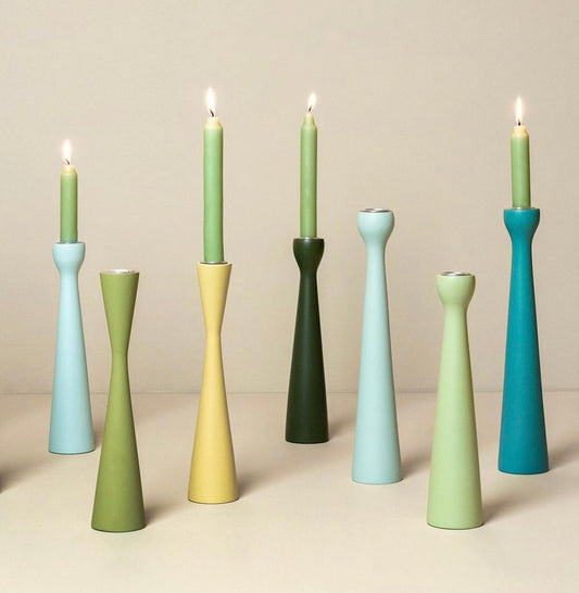 Kerzenhalter wood mat ice mint 30 cm - Kinta