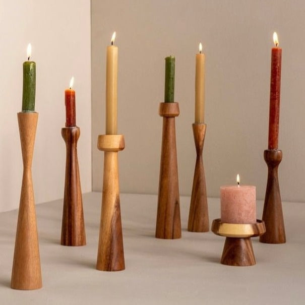 Kerzenhalter aca mushroom natural 25cm - Kinta