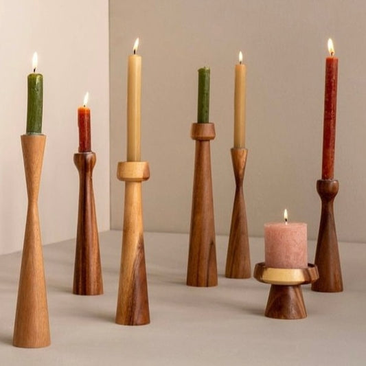 Kerzenhalter aca mushroom natural 25cm - Kinta