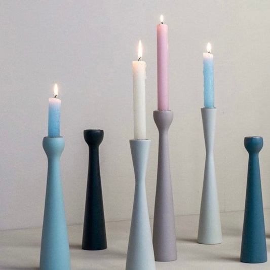 Kerzenhalter wood mat grey 30 cm - Kinta