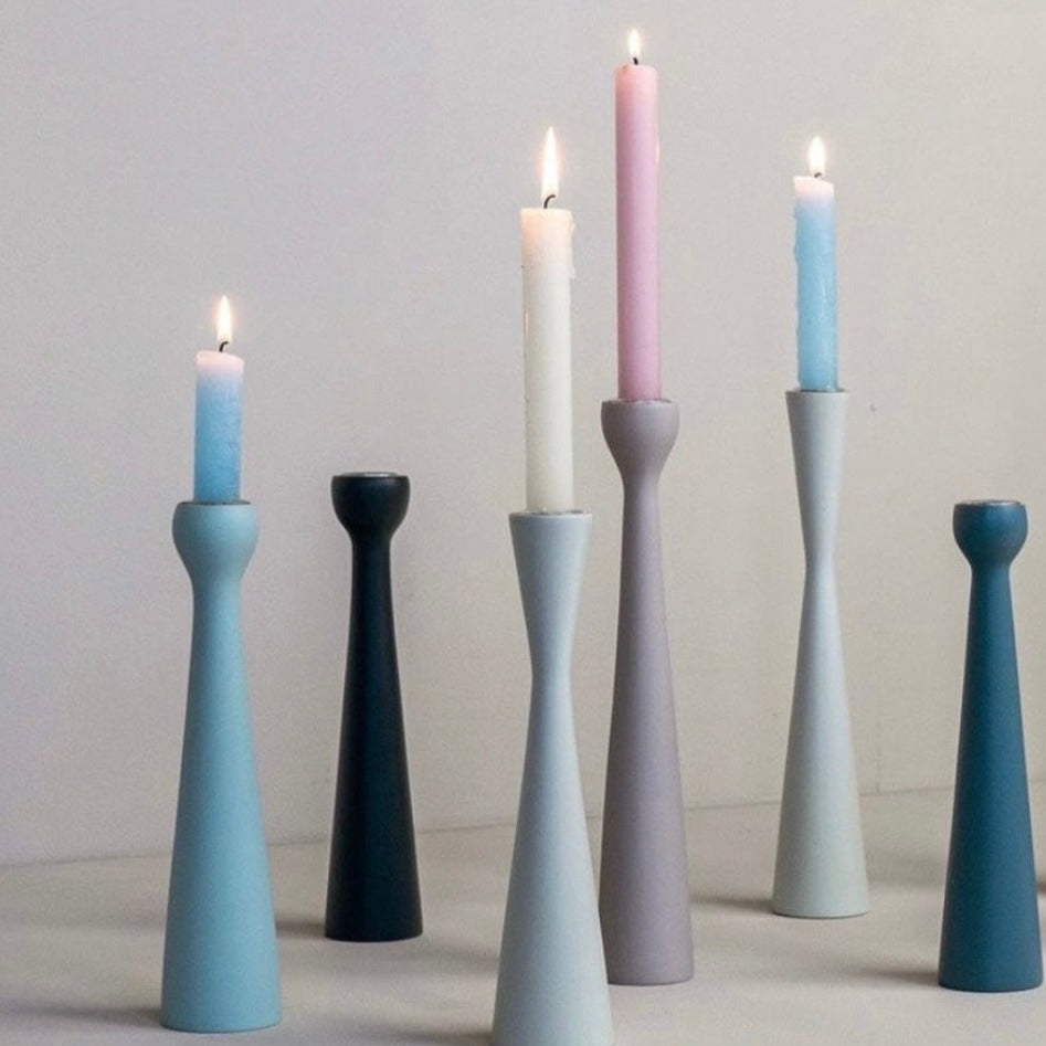 Kerzenhalter wood mat ice mint 30 cm - Kinta