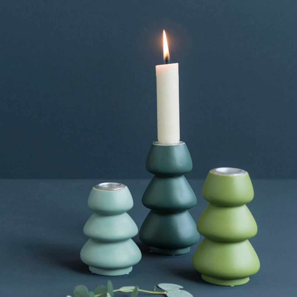 Kerzenhalter gem x-mas tree sand 11 cm - Kinta