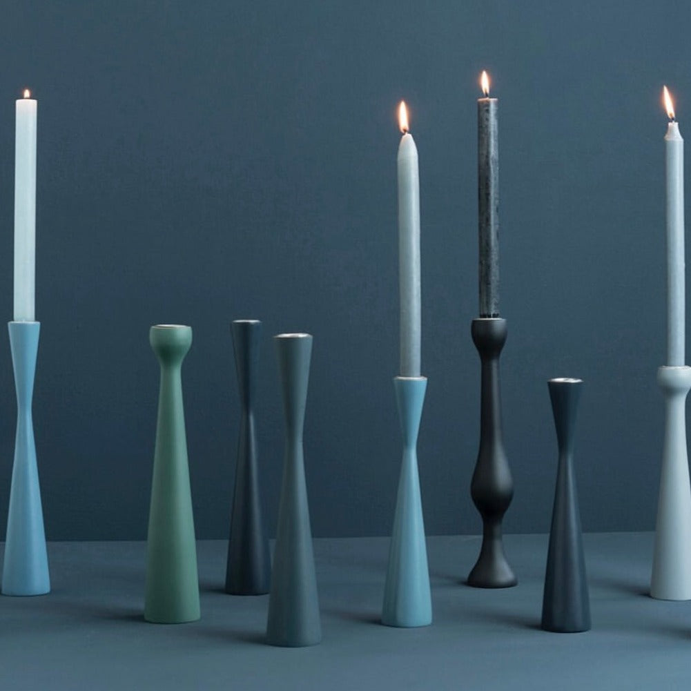 Kerzenhalter wood sandglass airforce blue - Kinta