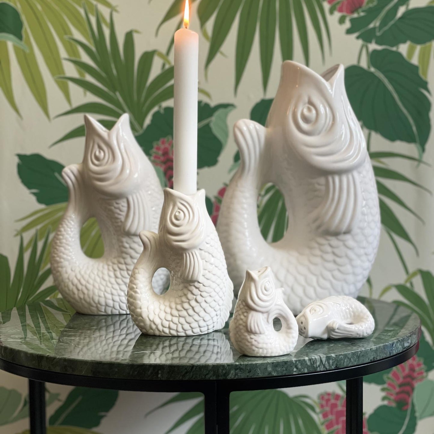 Mamsell Koi Fisch Vase weiß klein - Giftcompany