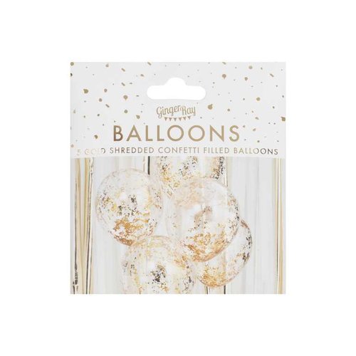 Goldene Glitter Konfetti-Luftballons