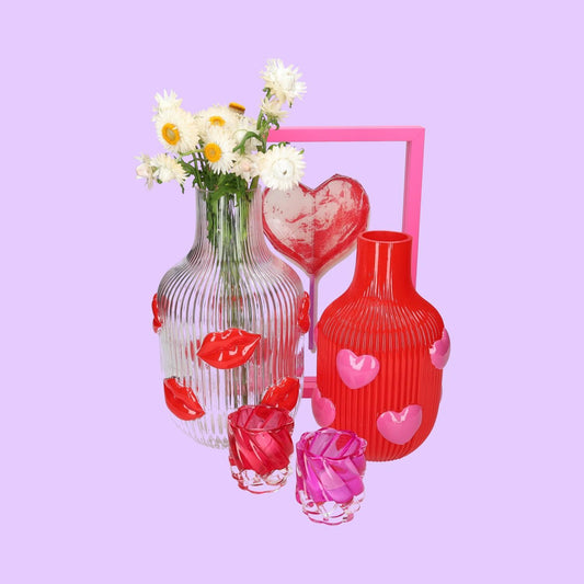 L'amour Vase Herzen rot - Giftcompany