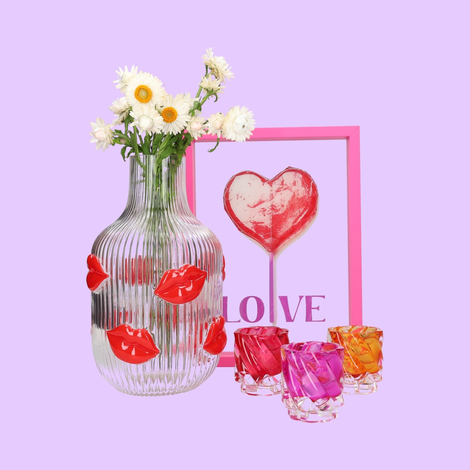 L'amour Vase Lippen rosa - Giftcompany (Ab Mitte Oktober wieder verfügbar)