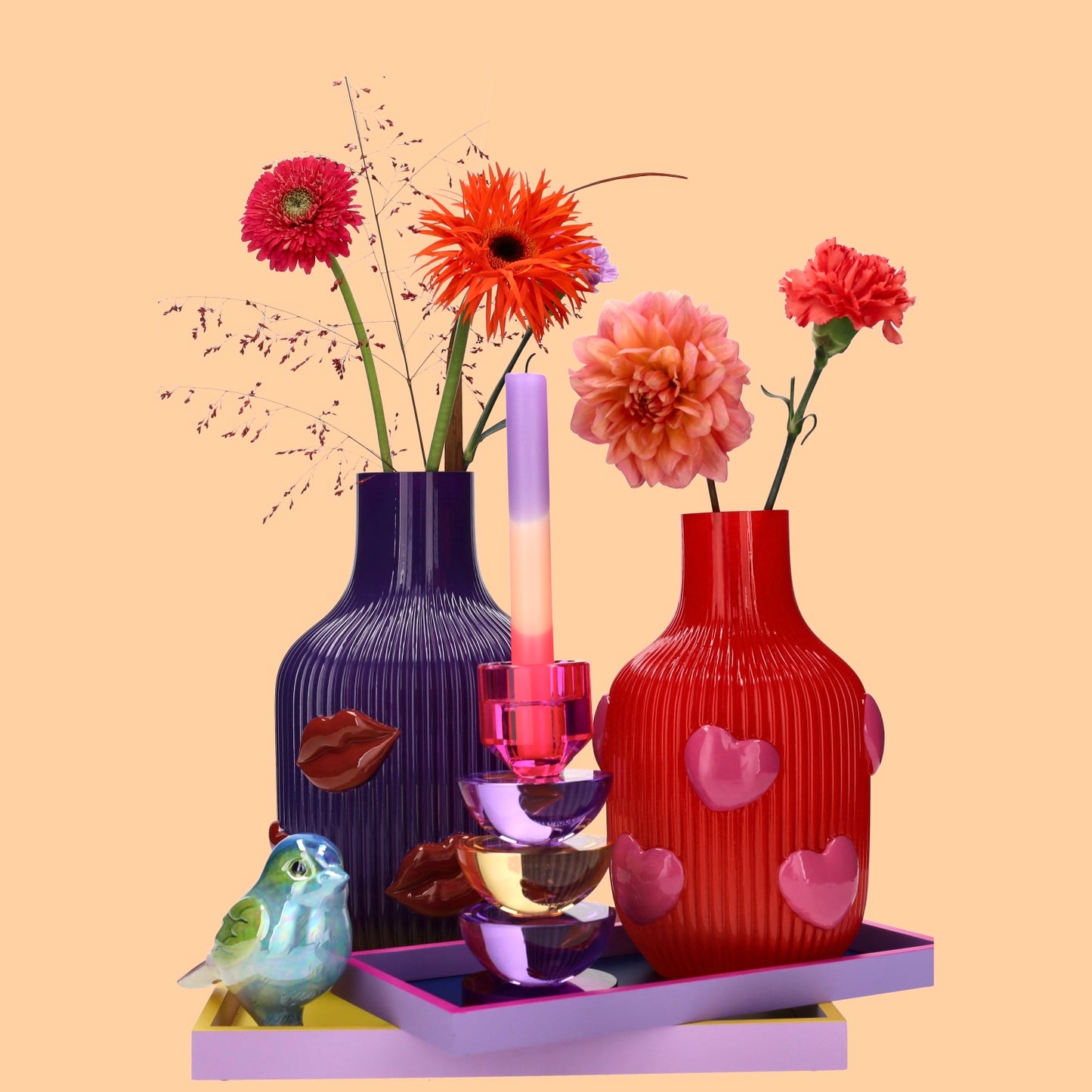 L'amour Vase Lippen rosa - Giftcompany